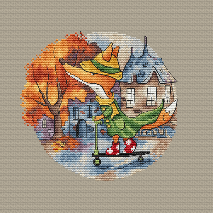 Walk in Autumn - PDF Cross Stitch Pattern