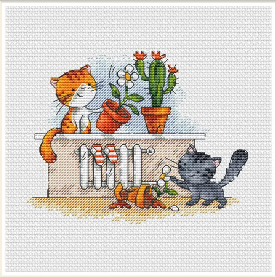 Happy everyday life of cats 2 - PDF Cross Stitch Pattern