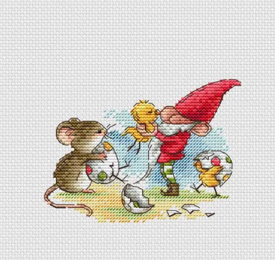 Easter gnome 1 - PDF Cross Stitch Pattern