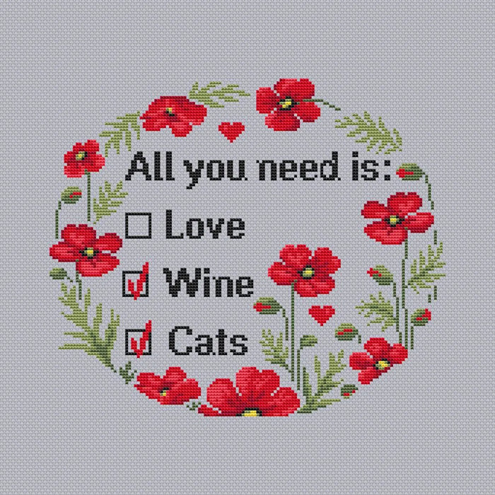 All you need is - PDF Cross Stitch Pattern