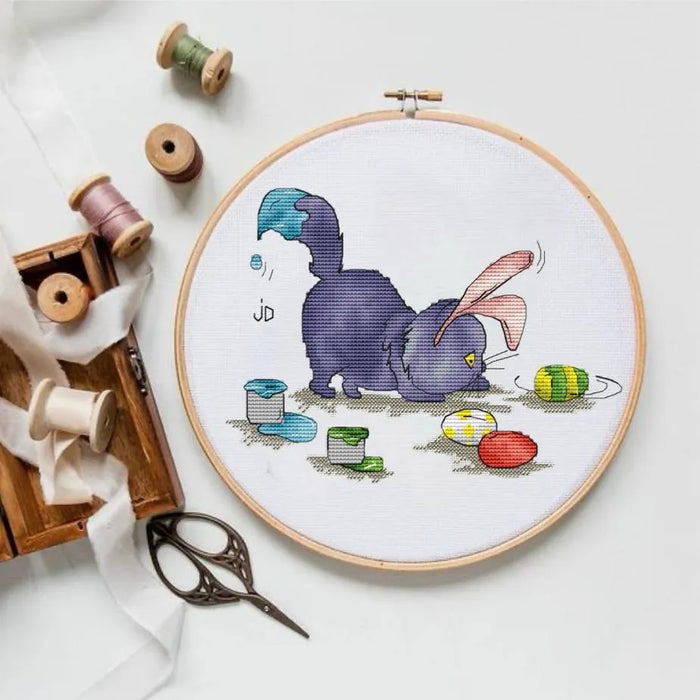 Easter cat - PDF Cross Stitch Pattern