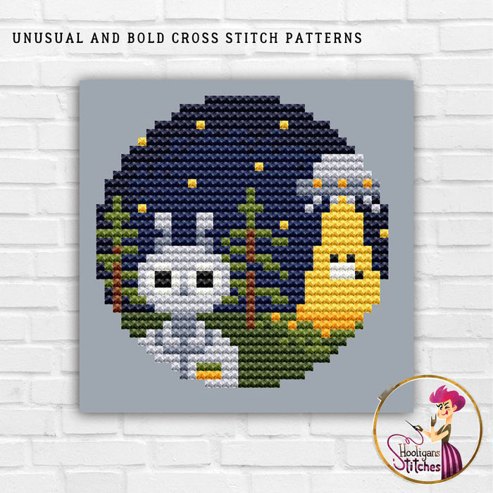 Alien visitor - PDF Cross Stitch Pattern