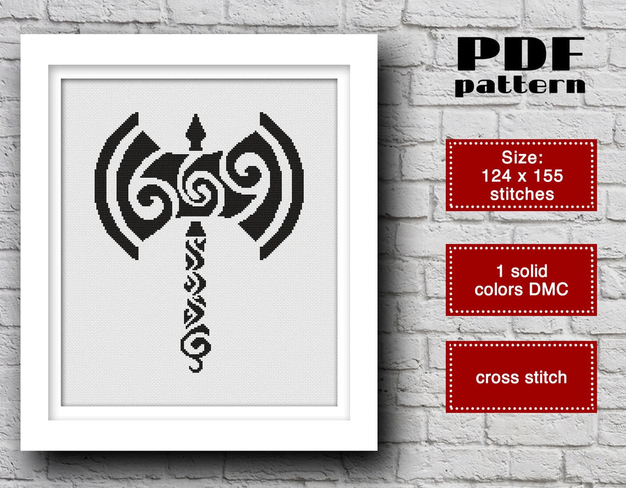 Double Ax - PDF Cross Stitch Pattern