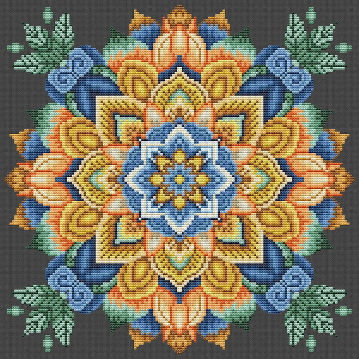 Mandala Flower - PDF Cross Stitch Pattern