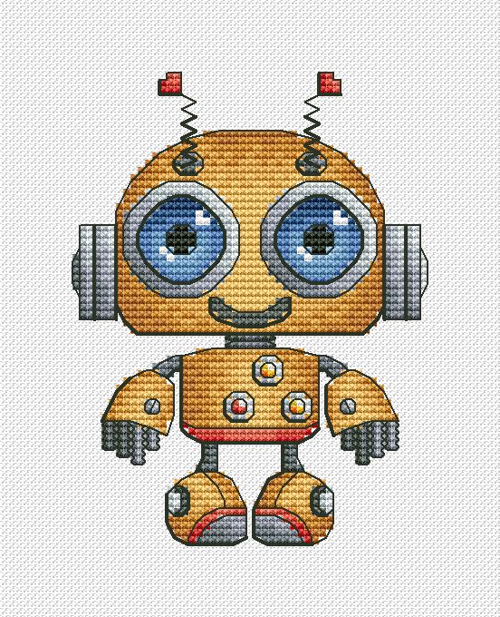 Robot 2  -  PDF Cross Stitch Pattern