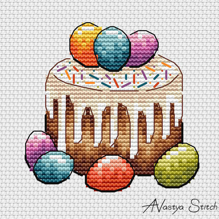 Easter Cake - PDF Cross Stitch Pattern