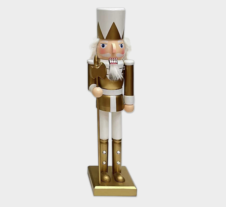 Wooden Golden Axe-Wielding Nutcracker Wizardi F07M6-14D