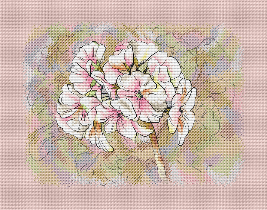 Geranium - PDF Cross Stitch Pattern