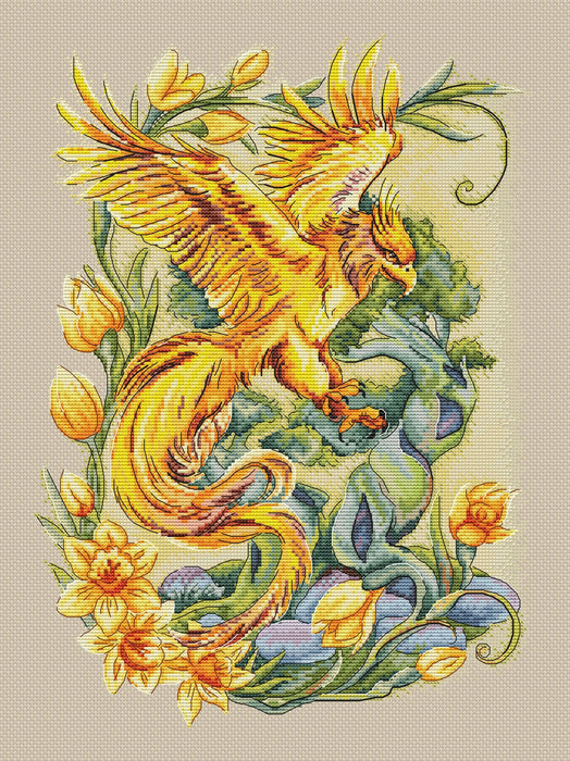 Diptych. Phoenix - PDF Cross Stitch Pattern