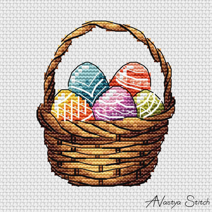 Easter Basket - PDF Cross Stitch Pattern