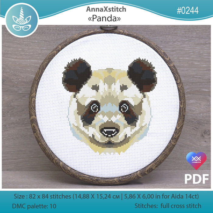 Panda - PDF Cross Stitch Pattern