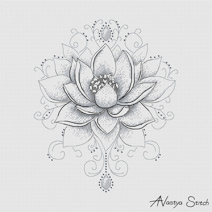 Lotus - PDF Cross Stitch Pattern