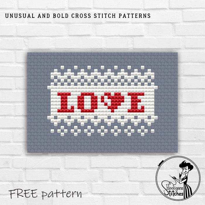 Love - Free PDF Cross Stitch Pattern