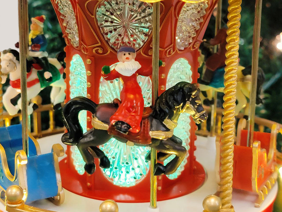 Christmas Carousel Decoration. Christmas Village F07M4-11-W270