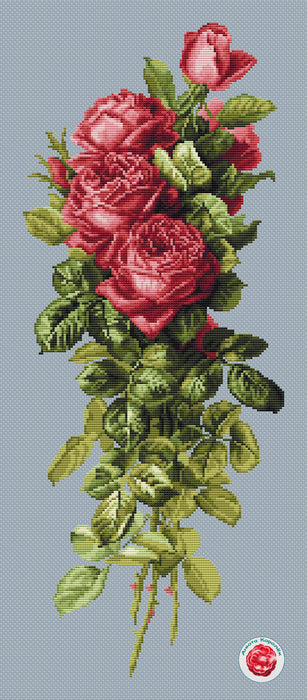 Red Bouquet - PDF Cross Stitch Pattern