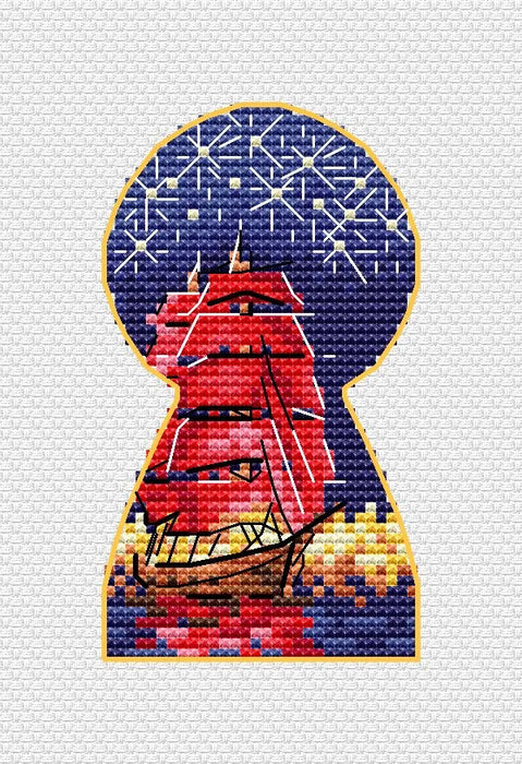 Scarlet sails. Saint-Petersburg - PDF Cross Stitch Pattern