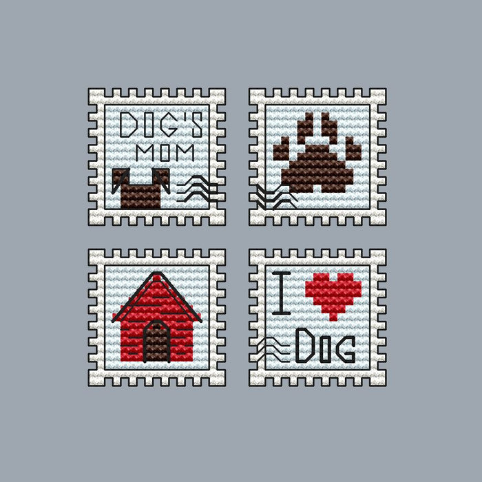 i love dog - PDF Cross Stitch Pattern