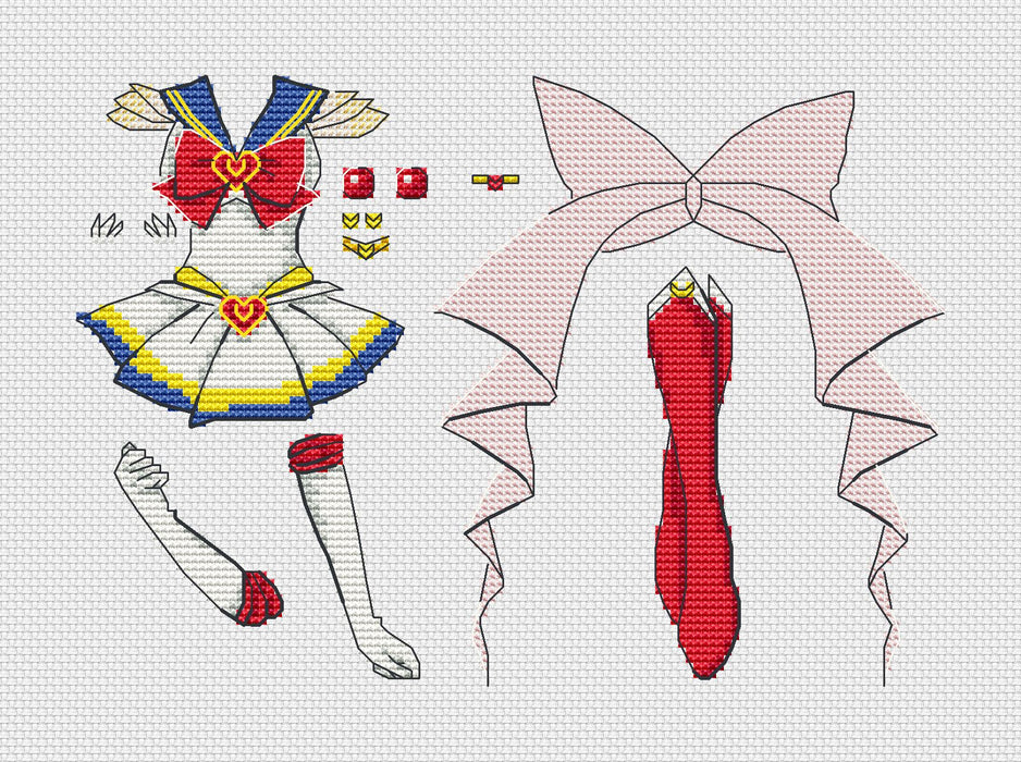 Usagi Doll. Sailor Suit  - PDF Cross Stitch Pattern