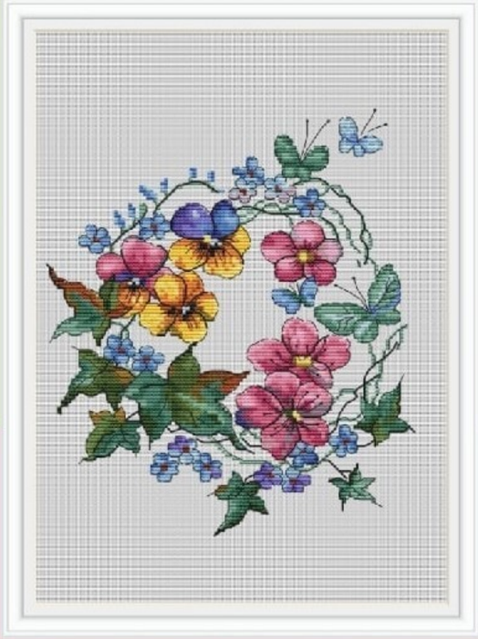 Pansies - PDF Cross Stitch Pattern