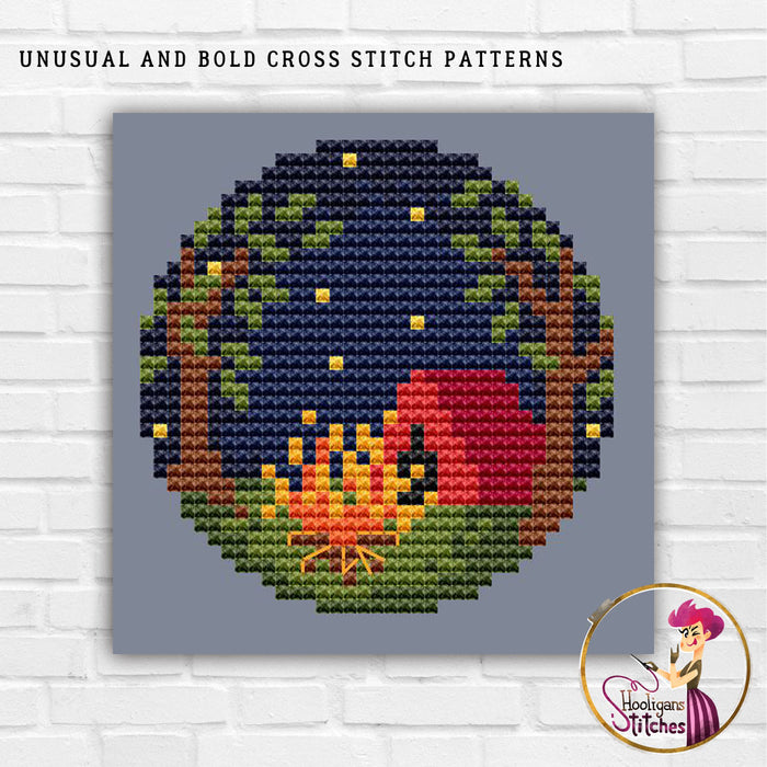 Night in a tent - PDF Cross Stitch Pattern