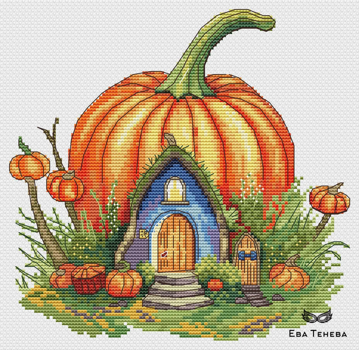 Orange House - PDF Cross Stitch Pattern