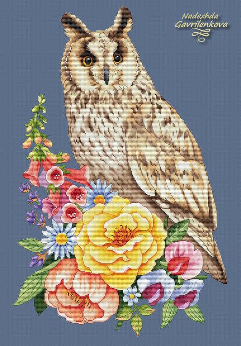 Summer Owl - PDF Cross Stitch Pattern