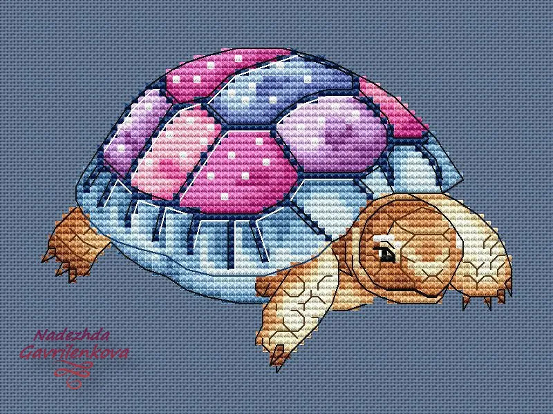 Space Turtle - PDF Cross Stitch Pattern