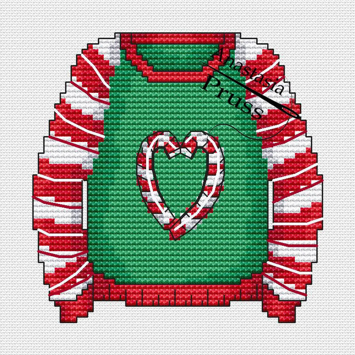 Sweater. Lollipops - PDF Cross Stitch Pattern