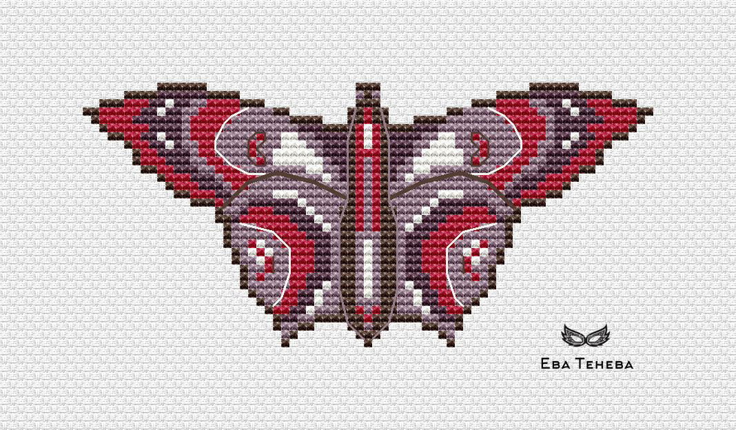 Butterfly. Indian - PDF Cross Stitch Pattern