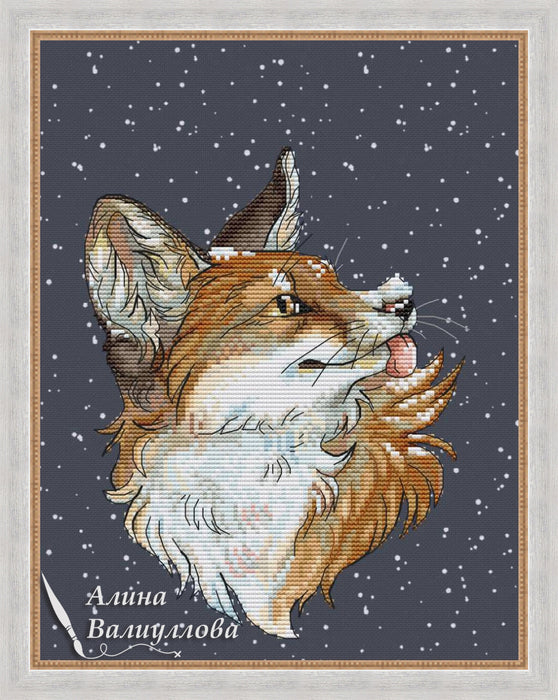 Fox and First Snow - PDF Cross Stitch Pattern