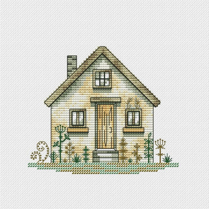 Watercolor house - PDF Cross Stitch Pattern