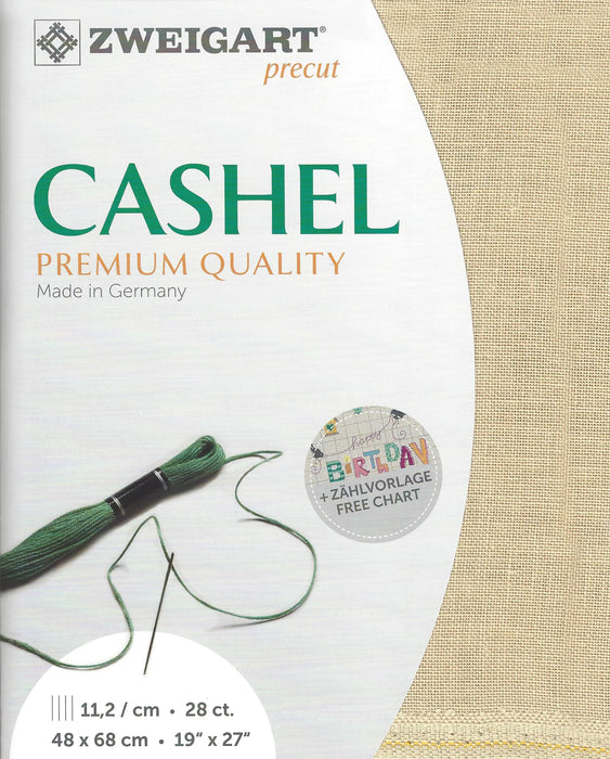 Precut Cashel 28 count Antique Ivory 3281/233