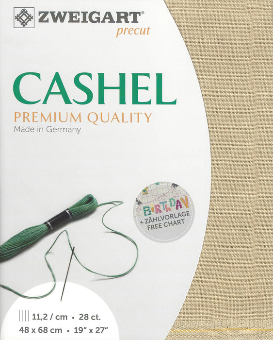 Precut Cashel  28 count Light Mocha 3281/309