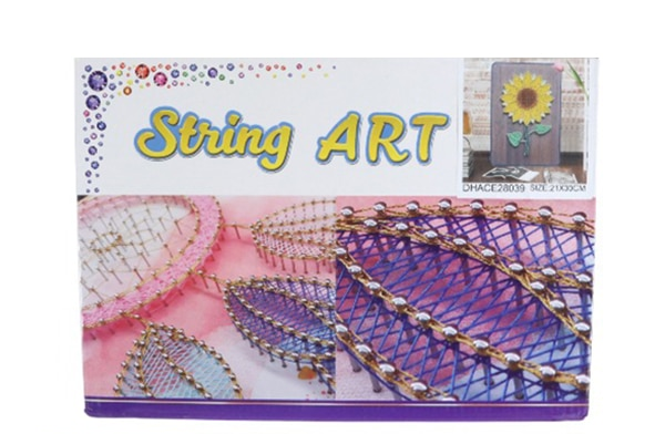 Sunflower String Art Kit with Stand. Simple Decorative DIY String Art Craft Kit M1-3 DHACE28039-brown