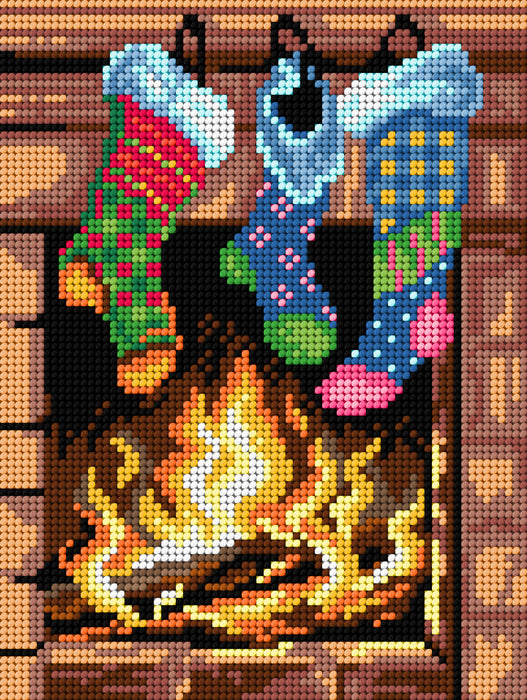 Gobelin canvas for halfstitch without yarn By the Fireplace 3501F