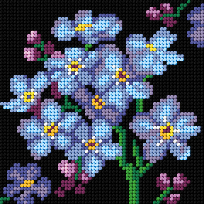 Gobelin canvas for halfstitch without yarn Forget-Me-Nots 3510D