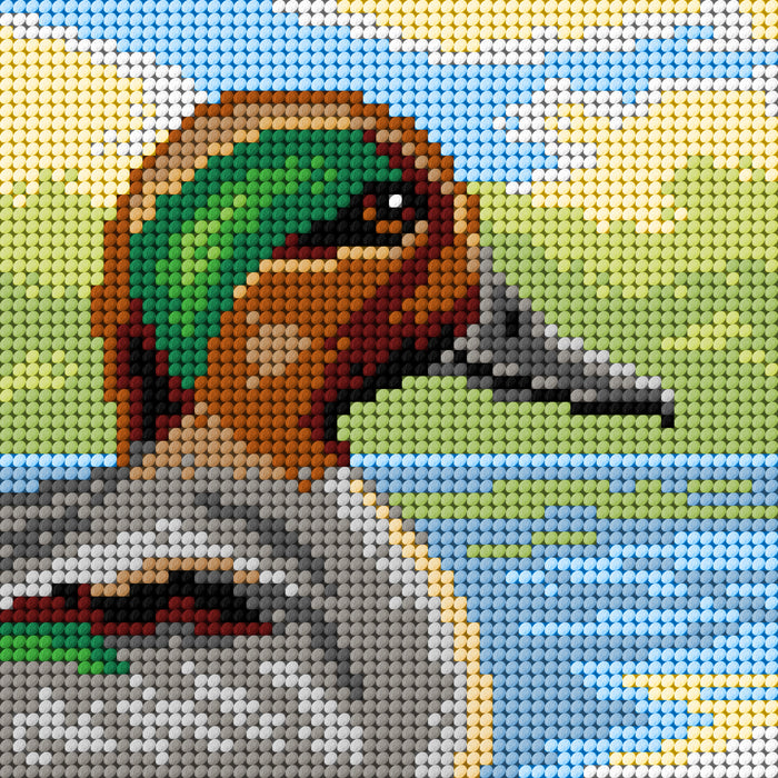 Gobelin canvas for halfstitch without yarn Teal Duck 3512D