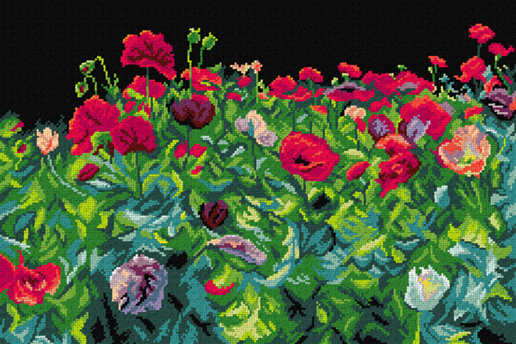 Gobelin canvas for halfstitch without yarn after John Singer Sargent - Poppies 3529Q