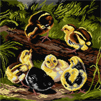 Needlepoint canvas for halfstitch without yarn  after Arthur Fitzwilliam Tait - Chicks 3572L