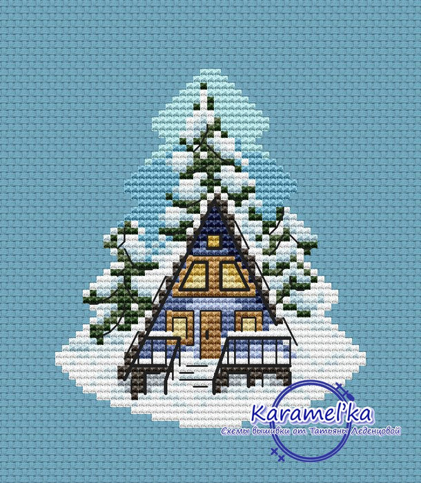 House in the forest - PDF Cross Stitch Pattern