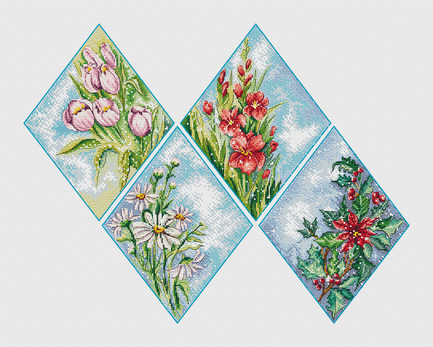 Seasons - PDF Cross Stitch Pattern