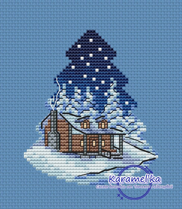 House by the river - PDF Cross Stitch Pattern