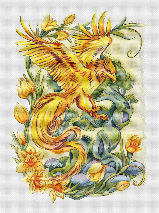 Diptych. Phoenix - PDF Cross Stitch Pattern