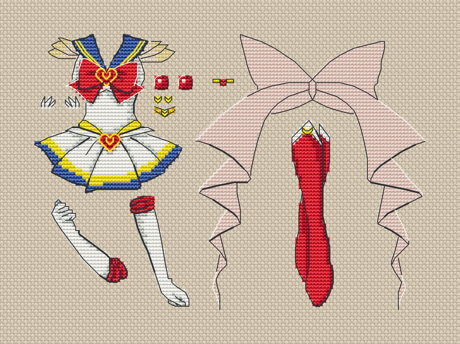 Usagi Doll. Sailor Suit  - PDF Cross Stitch Pattern