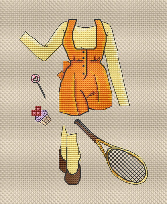 Usagi Doll. Tennis suit - PDF Cross Stitch Pattern