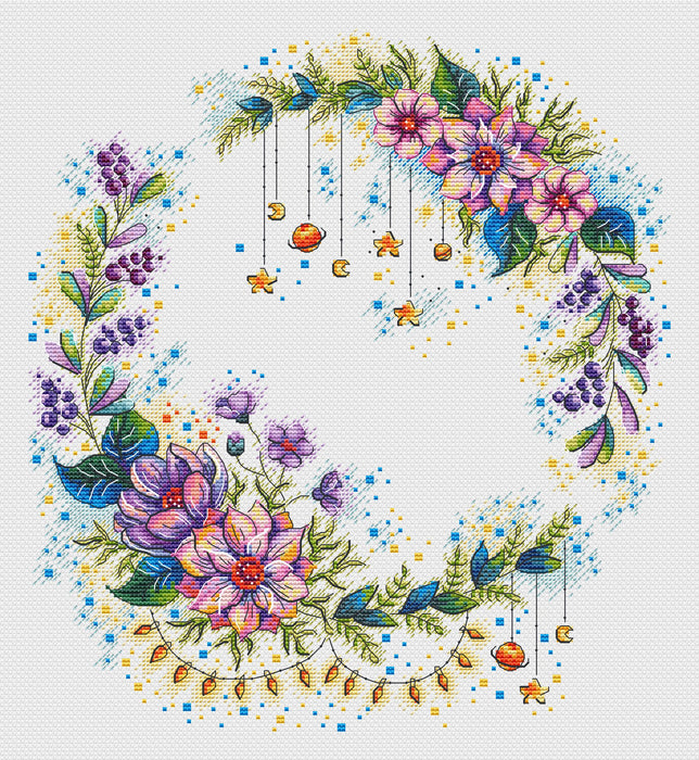 Fairy Wreath - PDF Cross Stitch Pattern