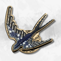 Wooden Bead Embroidery Kit ‚Äì ‚ÄúSwallow‚Äù FLK-583