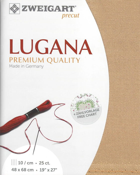 Precut Lugana 25 count Rich Sand 3835/359