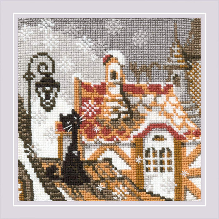 City & Cats Winter R610 Counted Cross Stitch Kit