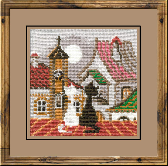 City & Cats Spring R611 Counted Cross Stitch Kit